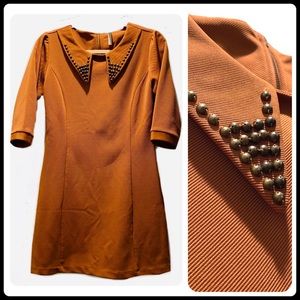 Bead detail clay dress